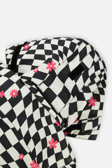 Two Piece Teknik Snowsuit Bright Pink And Checkered