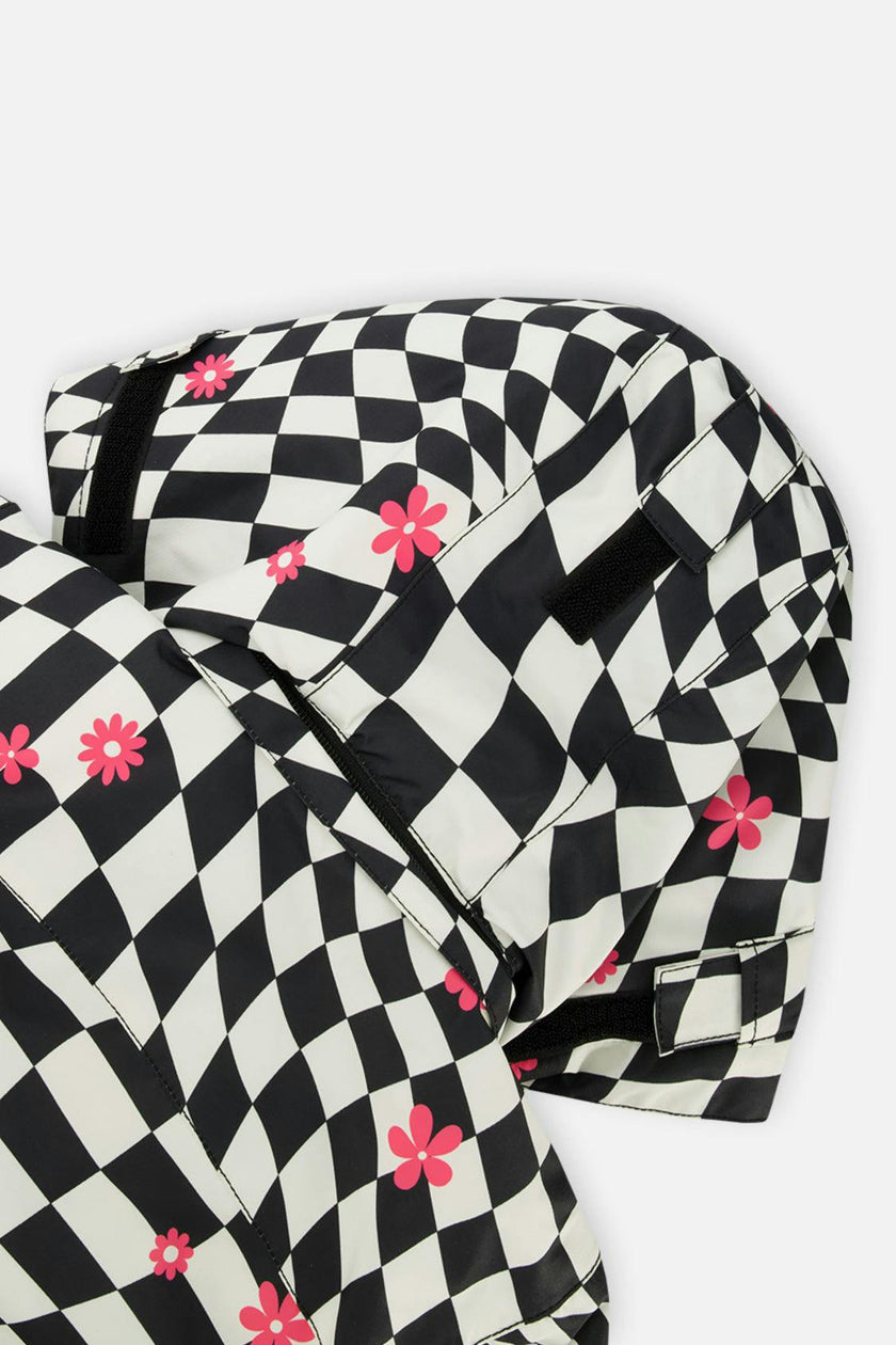 Two Piece Teknik Snowsuit Bright Pink And Checkered