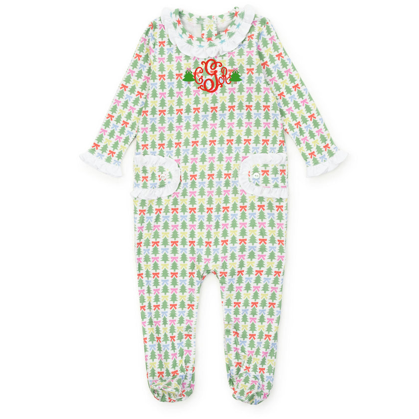 Lucy Girls' Romper - Tree Topper Bows