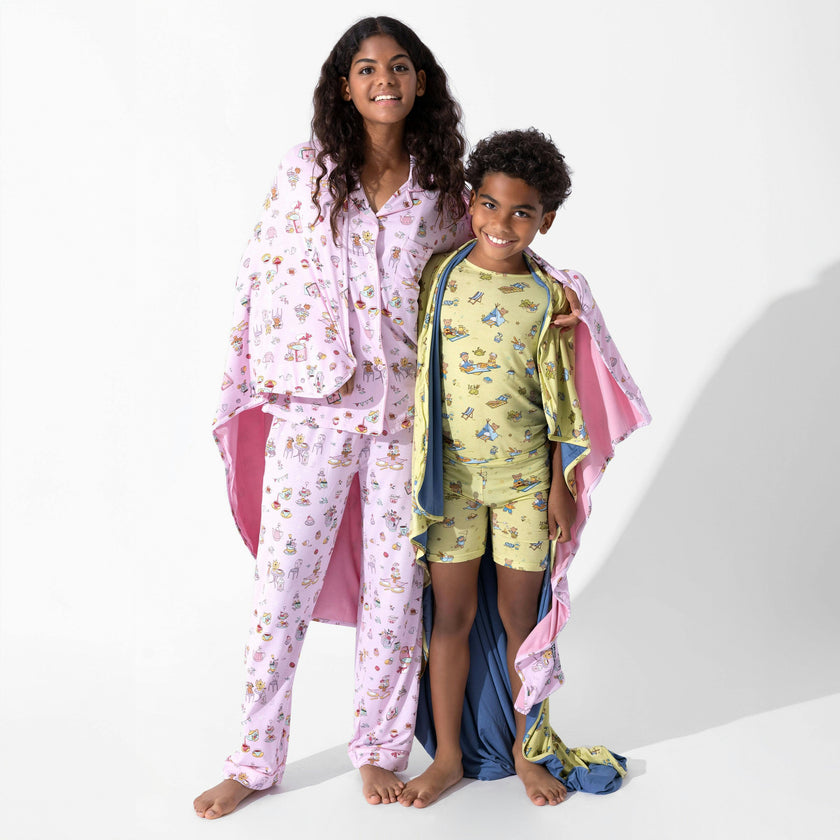 Teddy Bear Picnic Bamboo Kids Pajama Short Set