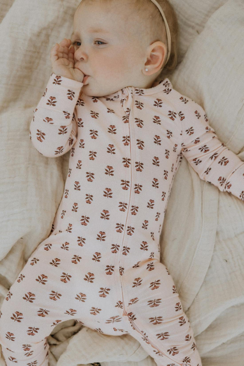 Modal Convertible Footy Pajamas in Wild Rose