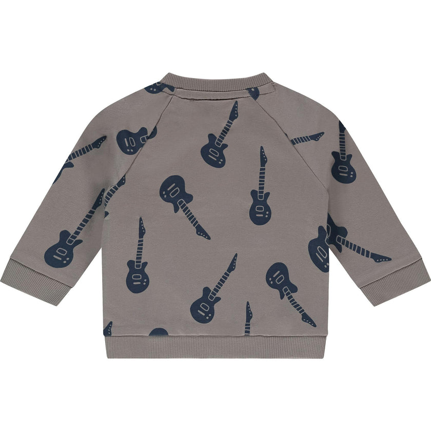Baby Boy Guitar Print Sweatshirt