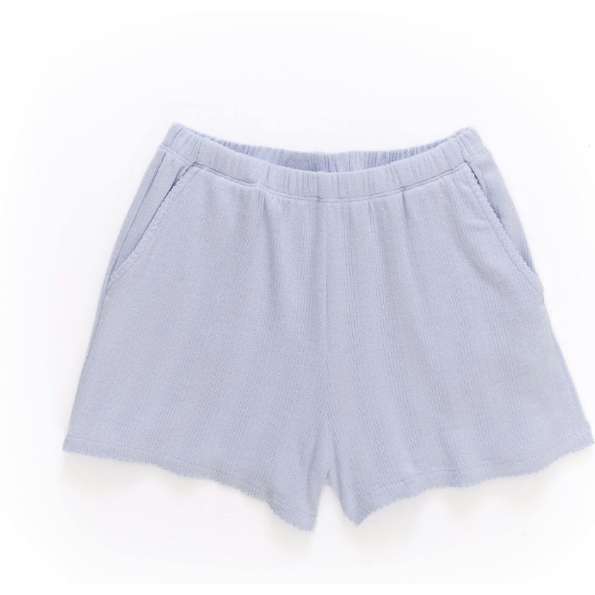 Girls Pointelle Short in Cloud Blue