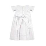White Elegant Smocked Wedding Dress