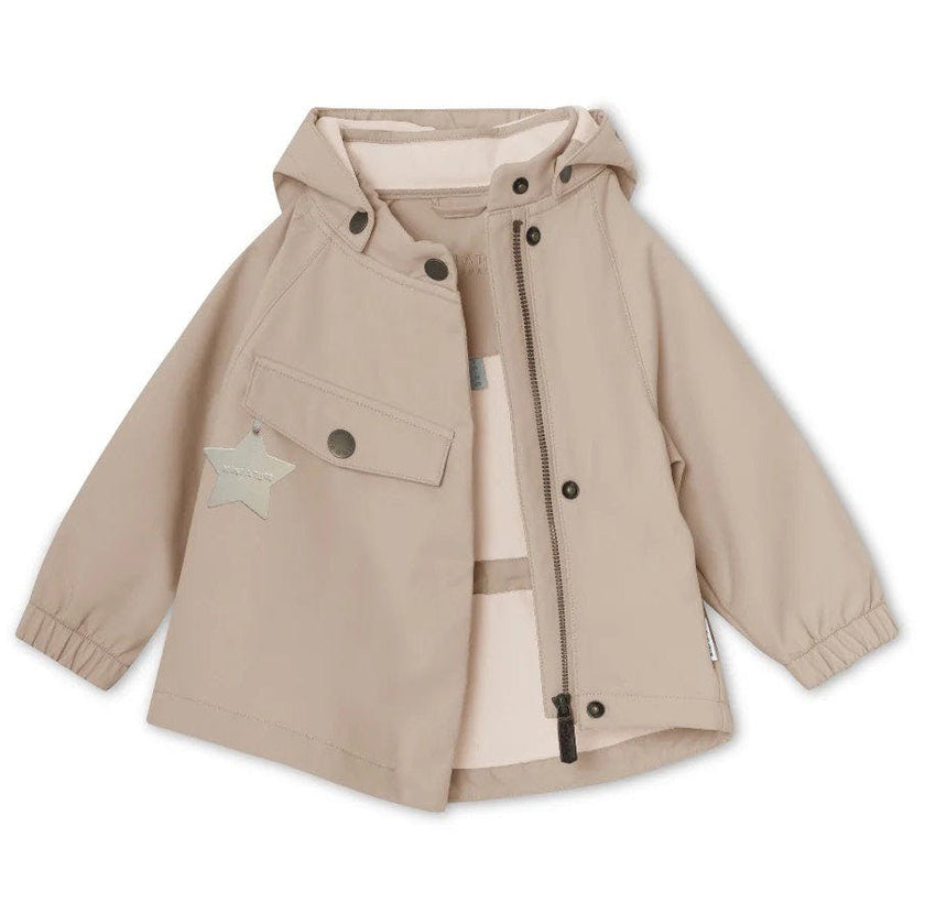 MINI A TURE MATWAI Spring Softshell Jacket. GRS - Sesame