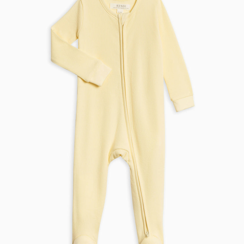 Kit Ribbed Zipper Sleeper Dario Stripe/Oat
