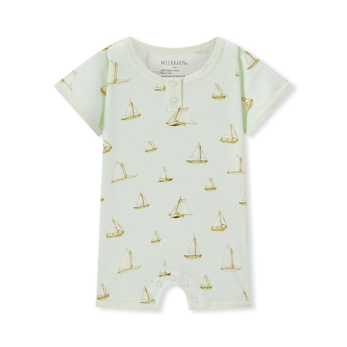 Sailboat Melody Organic Cotton Shortall