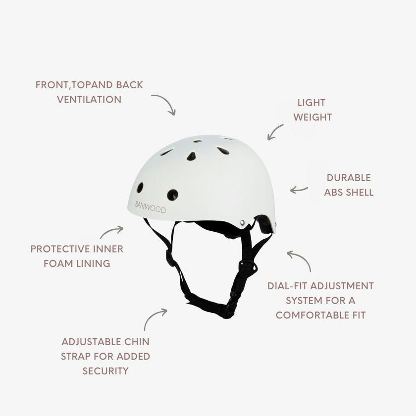 Banwood Classic Kids Bike Helmet — Matte White