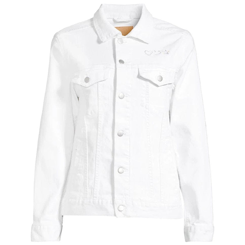 Women's "mama" Embroidered Denim Jacket