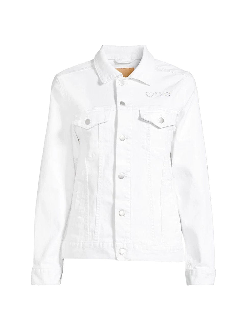 "mama" Adult White Denim Jacket