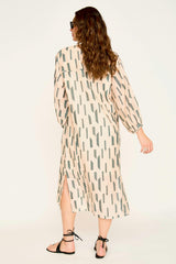 Kona Caftan in Parchment Rainfall