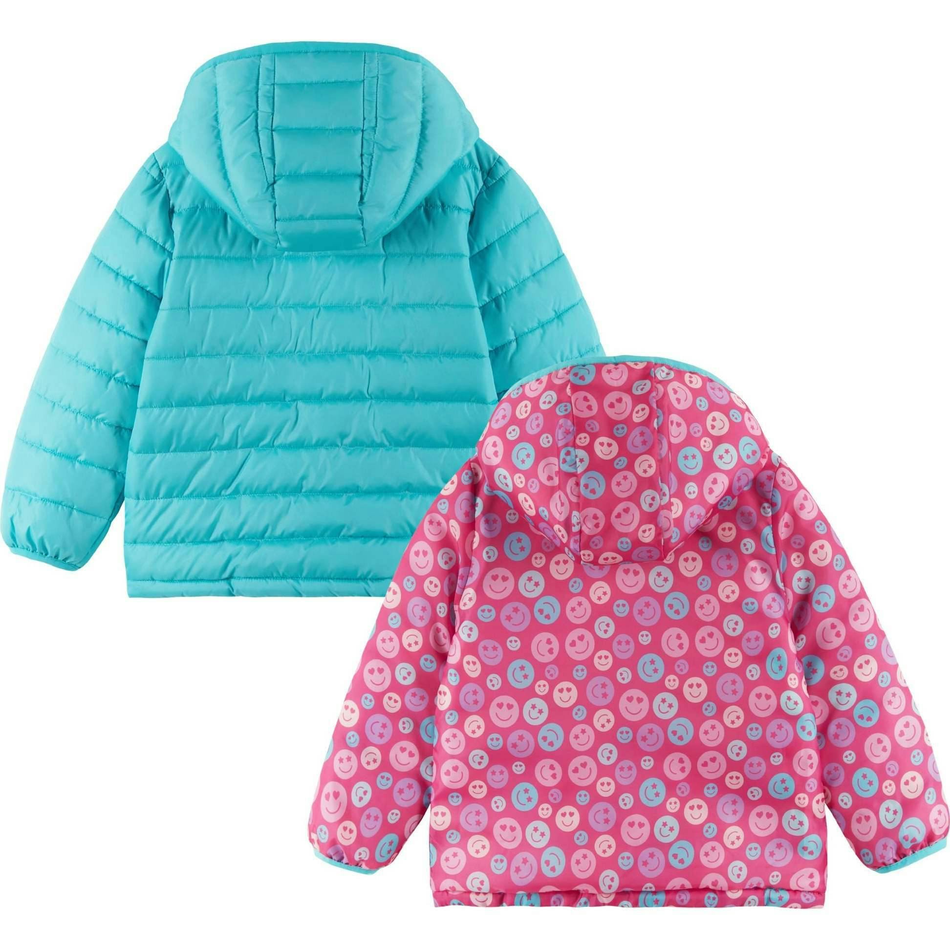 Kids Printed Reversible Puffer Jacket