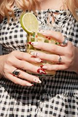CHERRY COLA  - ALMOND PRESS-ON NAILS