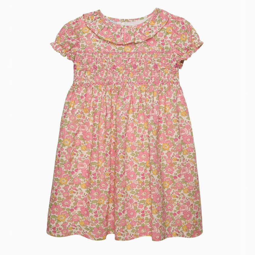 Peach Sparkle Betsy Smocked Dress
