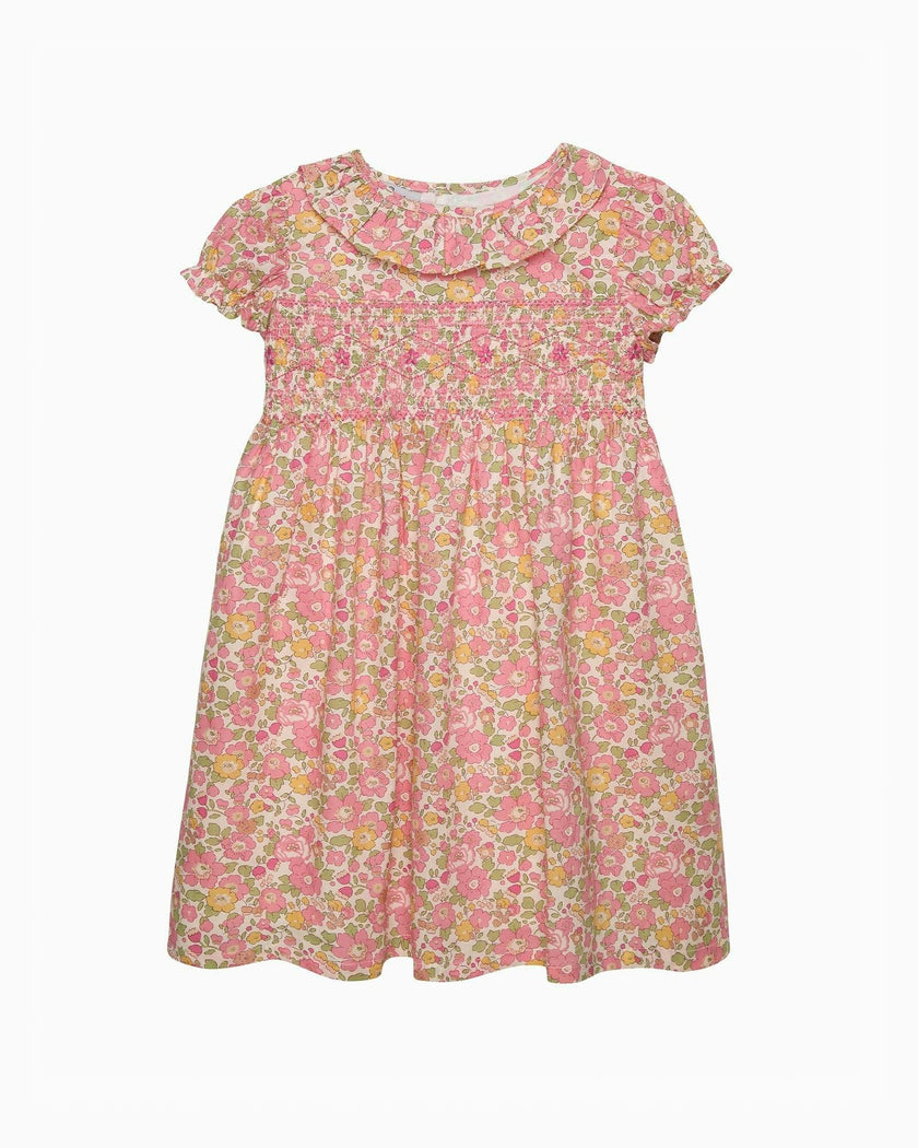Peach Sparkle Betsy Smocked Dress