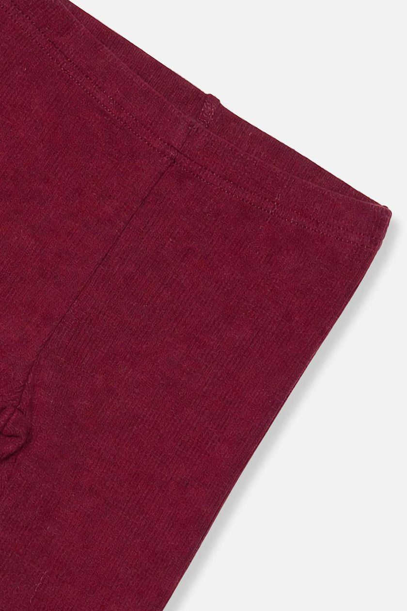 Rib Leggings Reddish-Brown