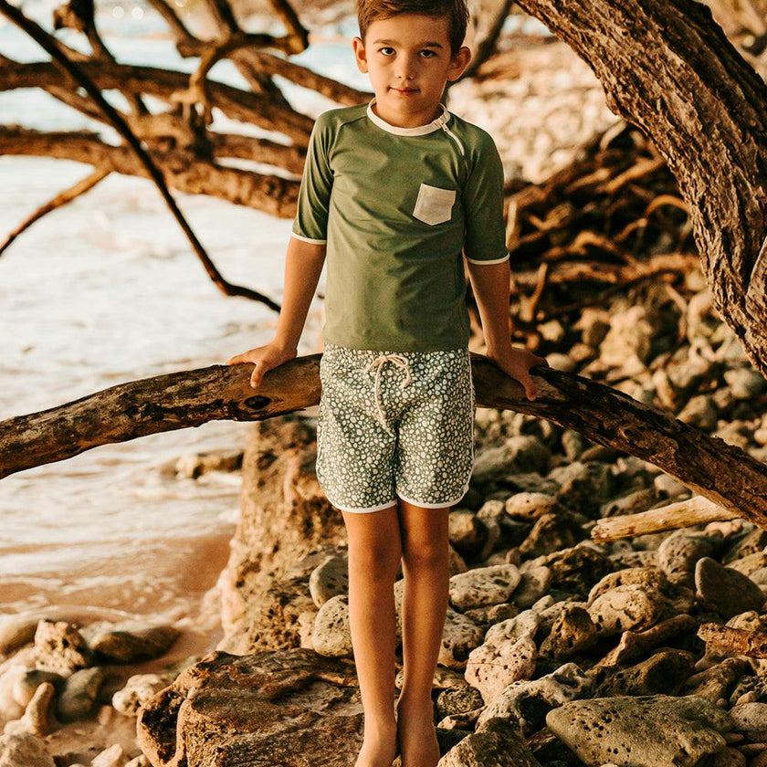 Jamie Rashguard Sage Green and Ivory