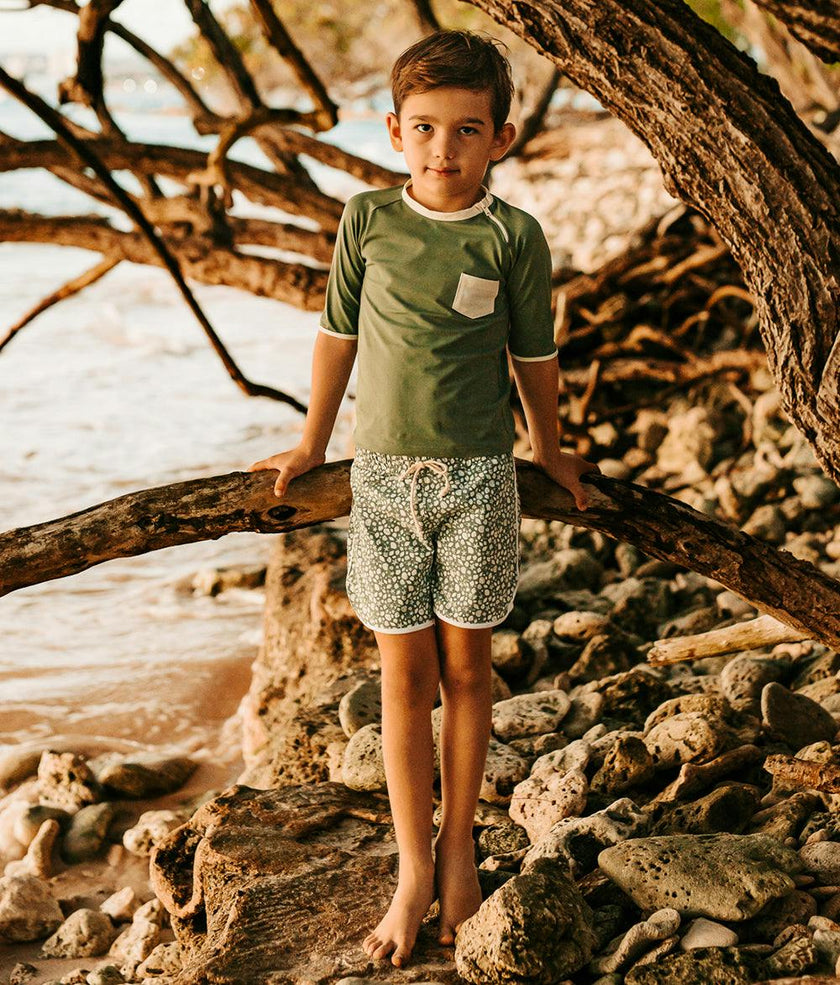 Jamie Rashguard Sage Green and Ivory