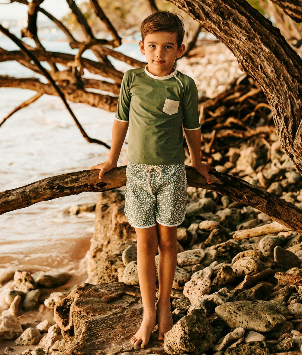 Jamie Rashguard Sage Green and Ivory