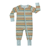 Autumn Stripes Bamboo Convertible Footie Romper