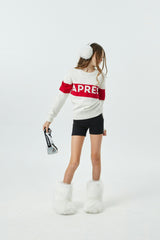 Tiegan Apres Red and White Graphic Sweater