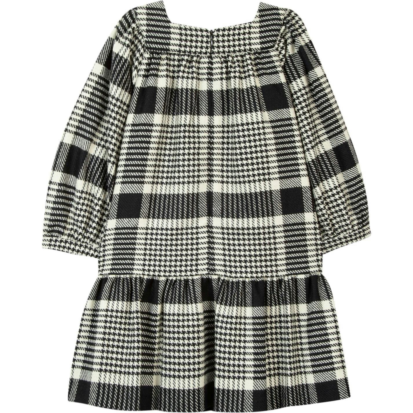 Retro Houndstooth Cotton-Blend Dress