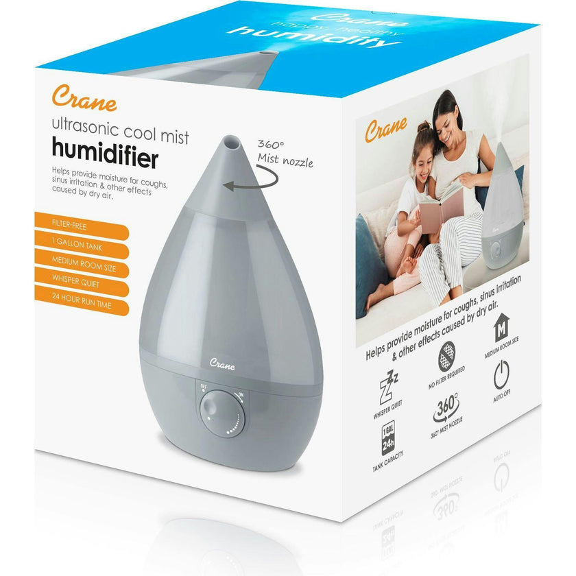 Ultrasonic Cool Mist Drop Shape Humidifier