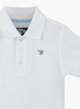 Harry Piqué Polo in White