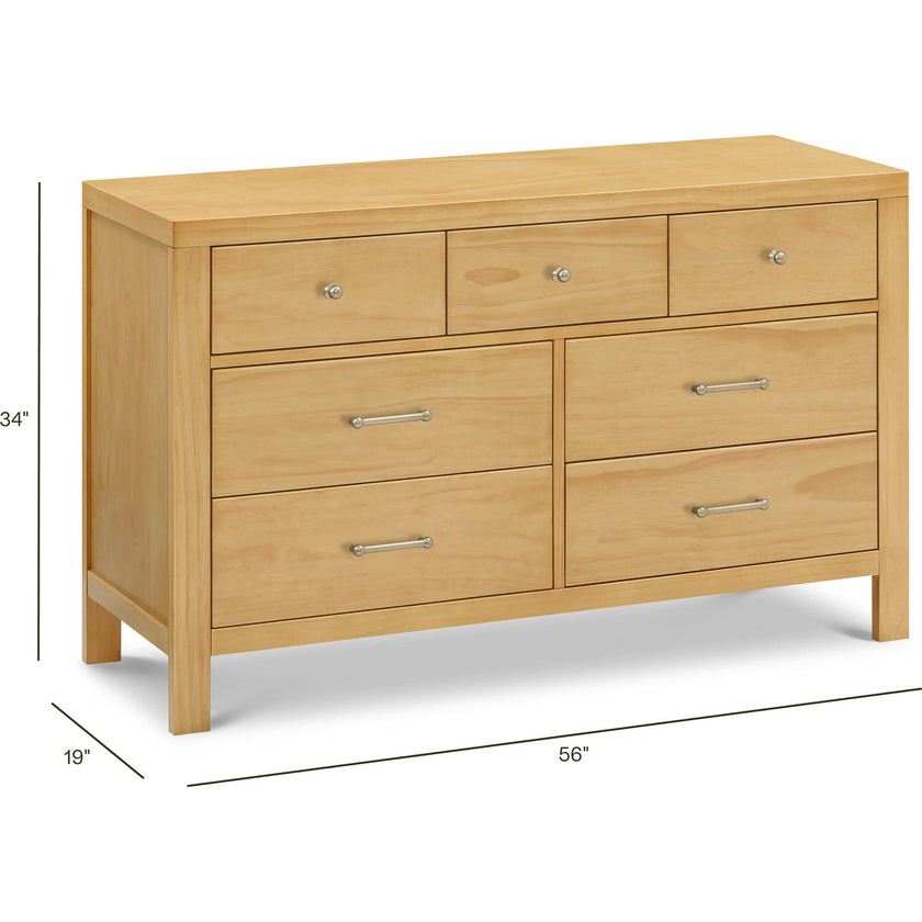 Nantucket 7-Drawer Assembled Dresser in Honey