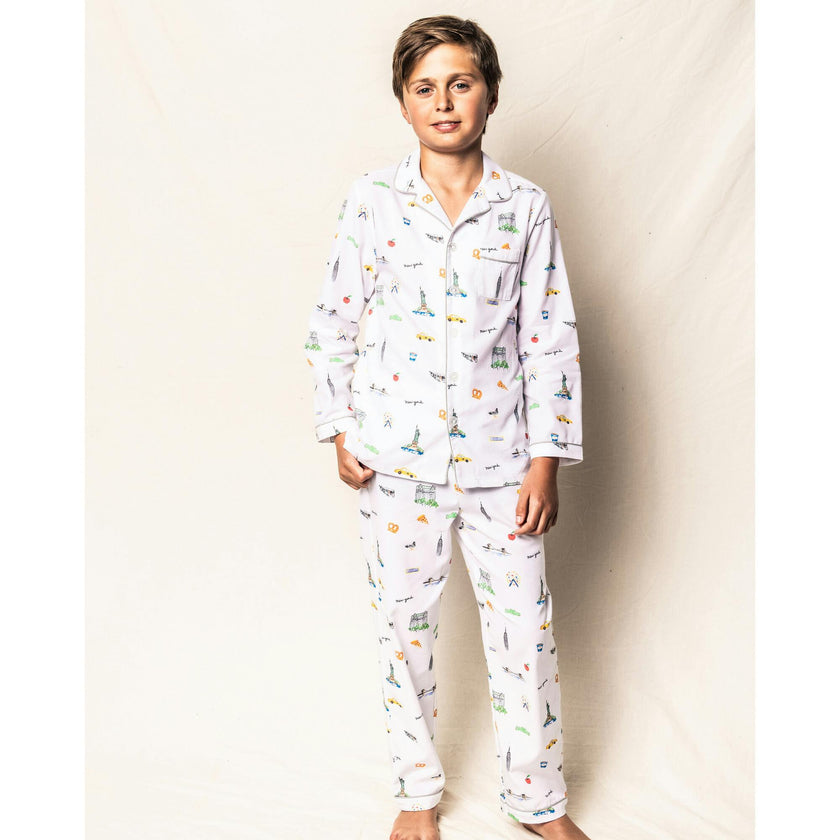 Kid's Twill Pajama Set in New York! New York!