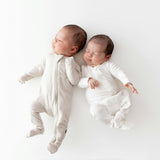 Zippered Footie in Oat