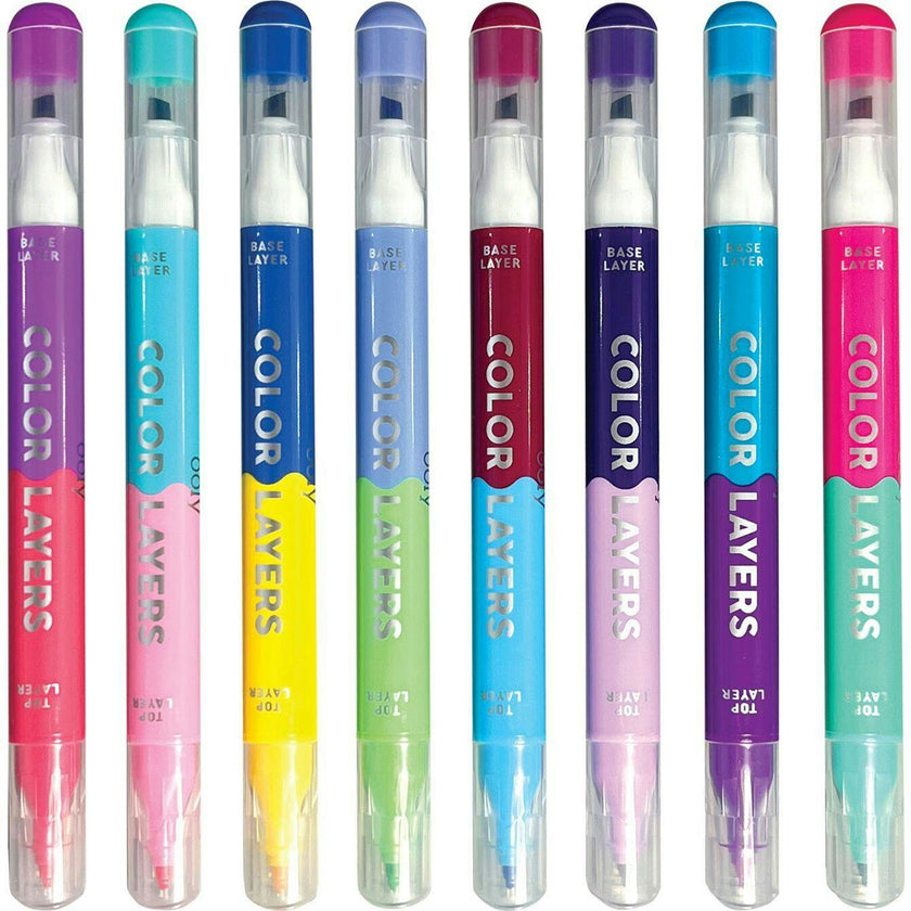Color Layers Double Ended Layering Markers - Set of 8