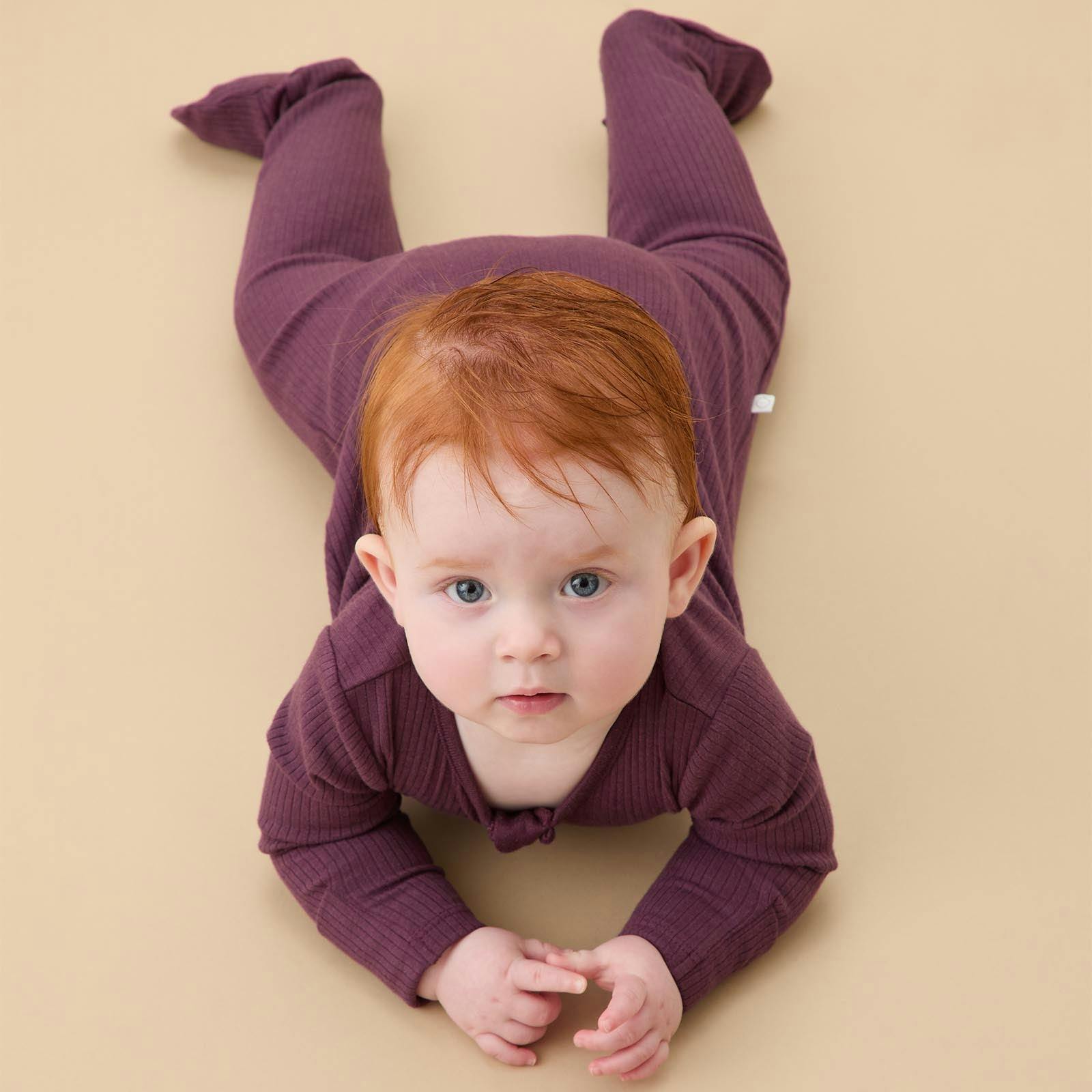 Ribbed Clever Zip Footed Baby Pajamas