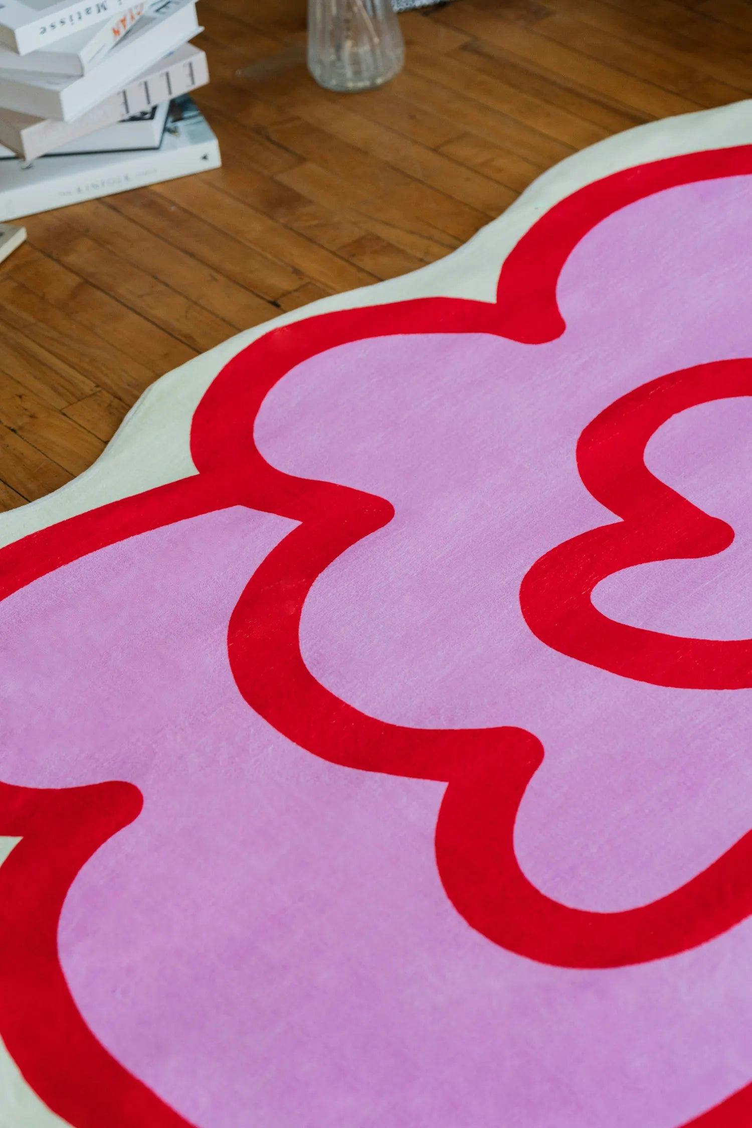 Funky Flower Shaped Irregular Rug by Shayla Goethe