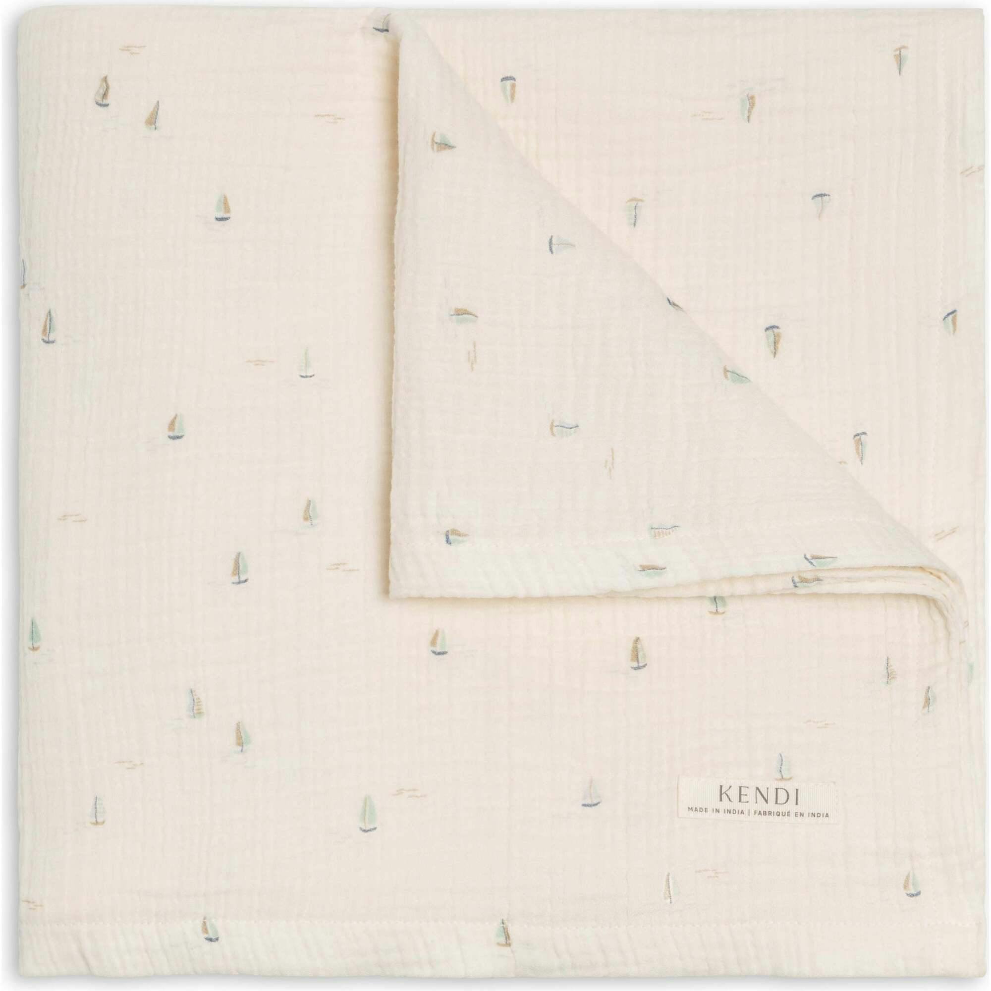 Muslin Swaddle Blanket - Marina / Sea + Dune