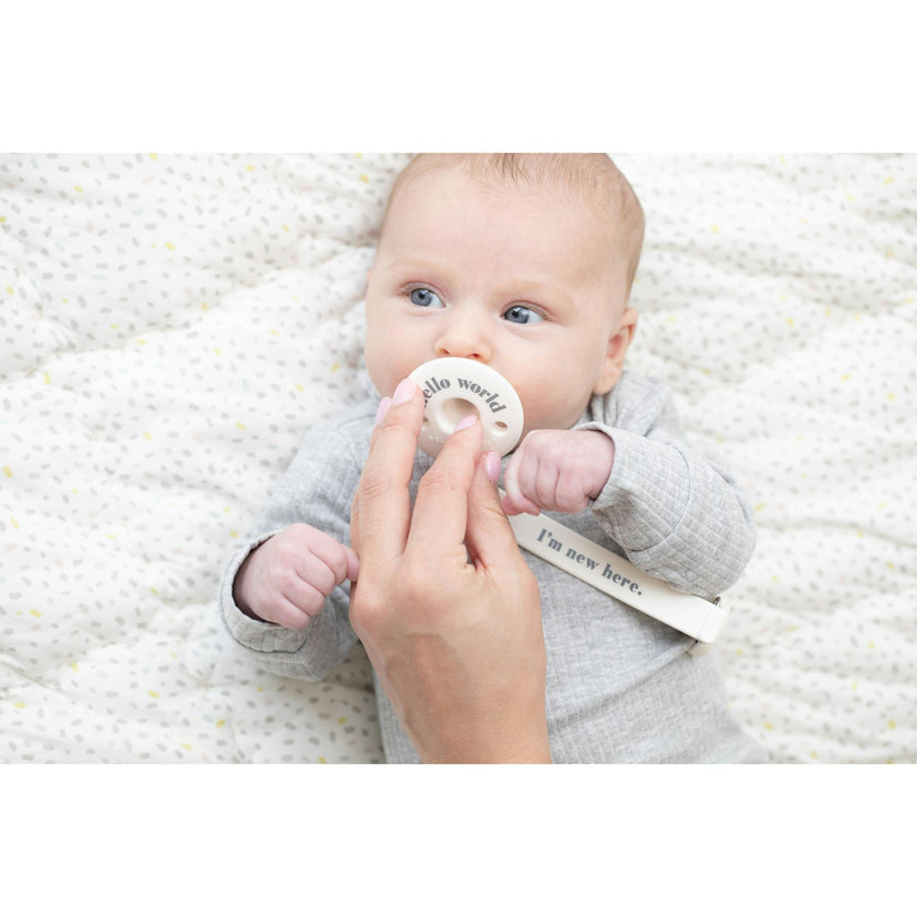 New Here Pacifier Clip