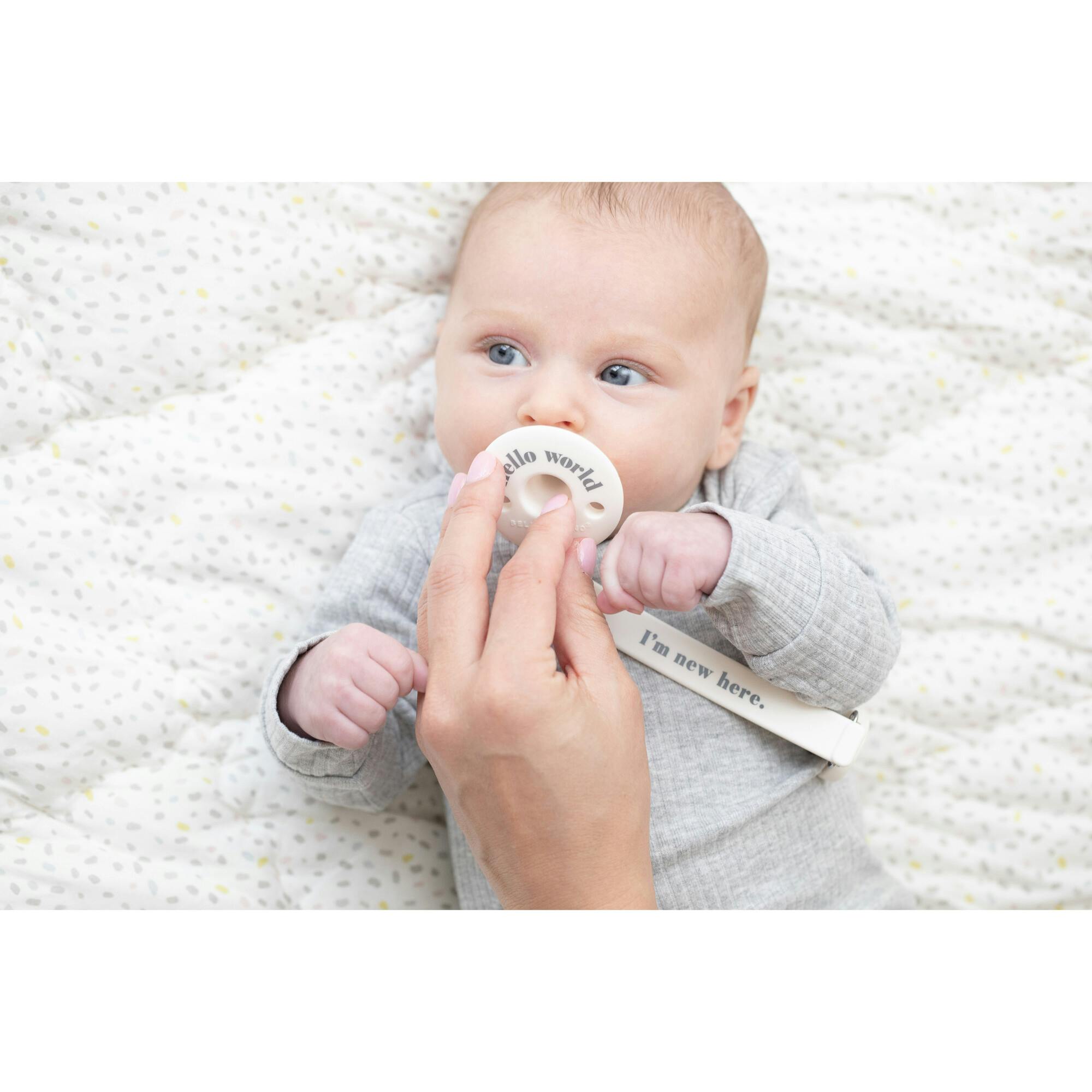 New Here Pacifier Clip