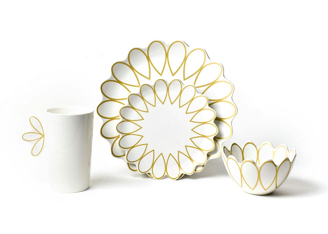 Deco Gold Scallop 4 Piece Place Setting