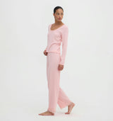 The Filippa Pointelle Pajama Set - Ballet Pink