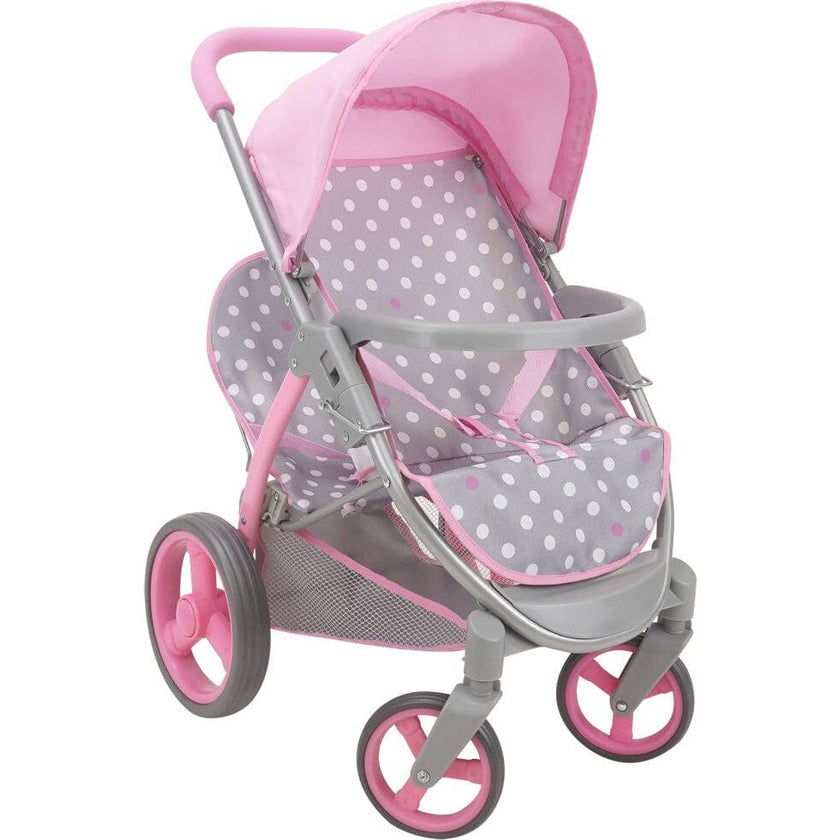 Cotton Candy Pink: Twin Tandem Doll Stroller