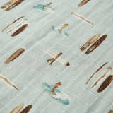 Vintage Surf Mini Lovey Two-Layer Muslin Security Blanket