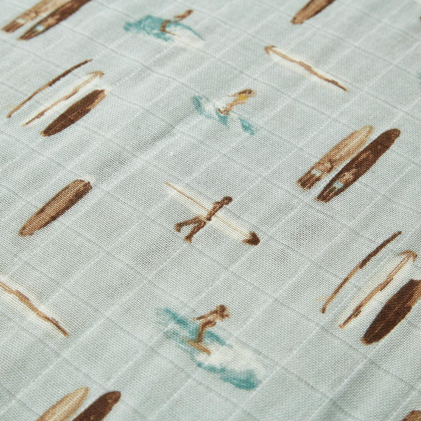 Vintage Surf Mini Lovey Two-Layer Muslin Security Blanket