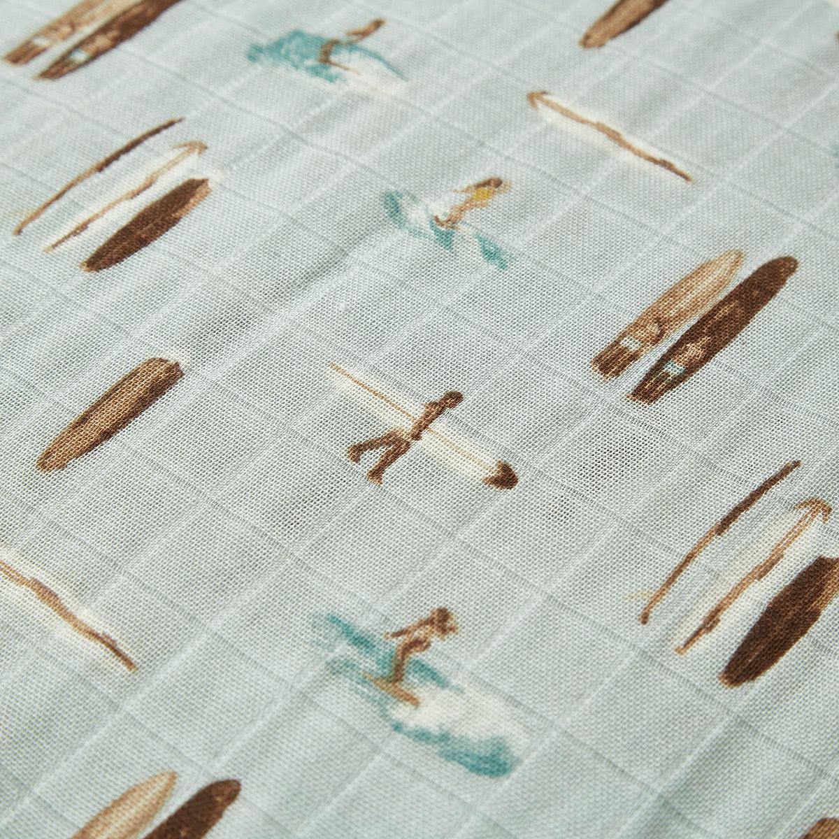 Vintage Surf Mini Lovey Two-Layer Muslin Security Blanket