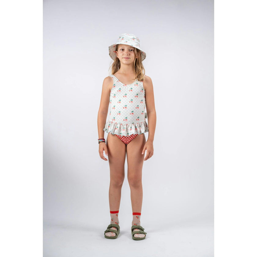 Cherries Squares Swimsuit, Multi