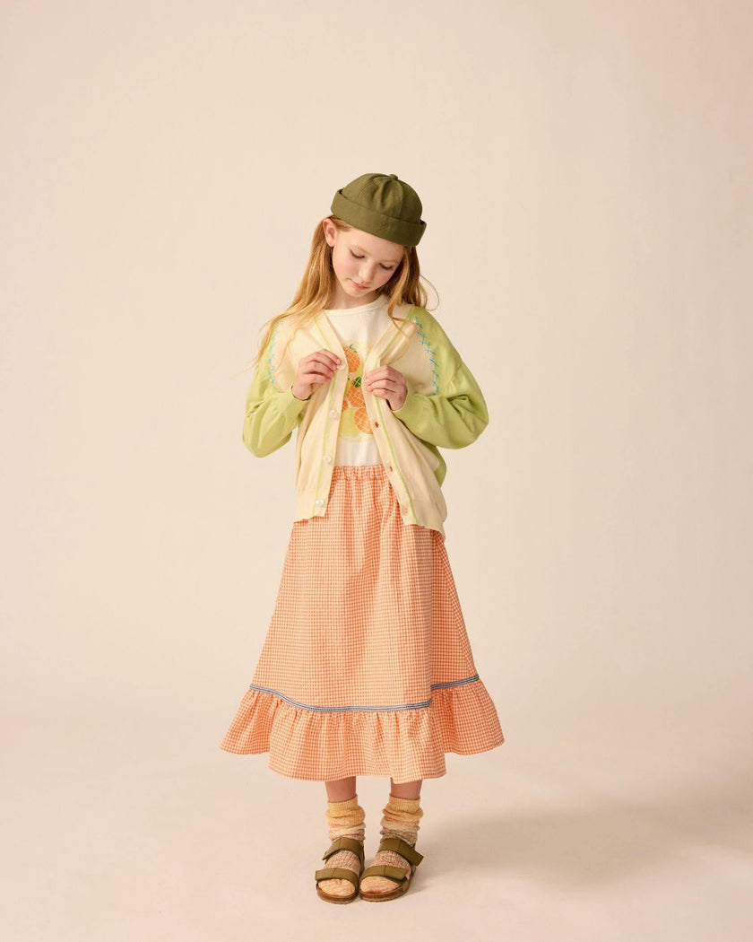 Organic Lightweight Classroom Cardigan in Keylime