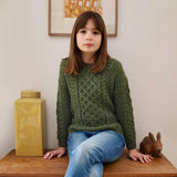 Cadogan Supersoft Merino Children's Sweater - Grass