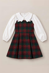 Mini Tawny Dress in Evergreen Plaid