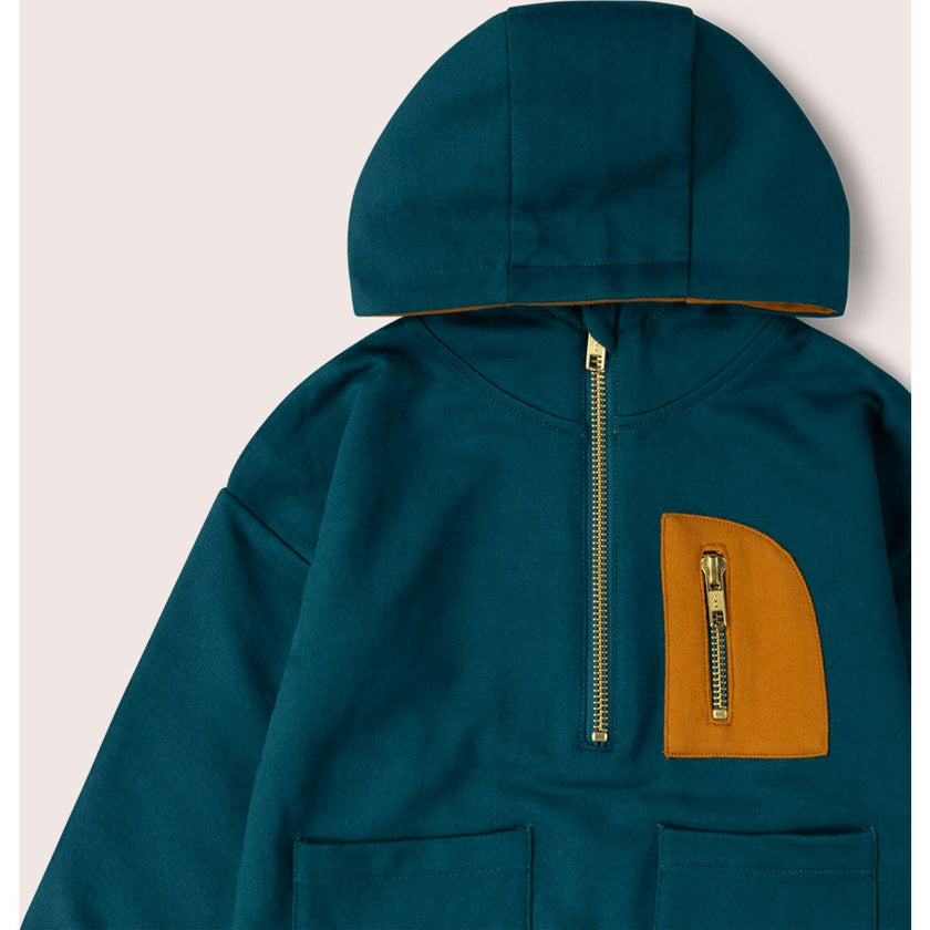 Atlantic Deep Quarter Zip Hoodie, Blue