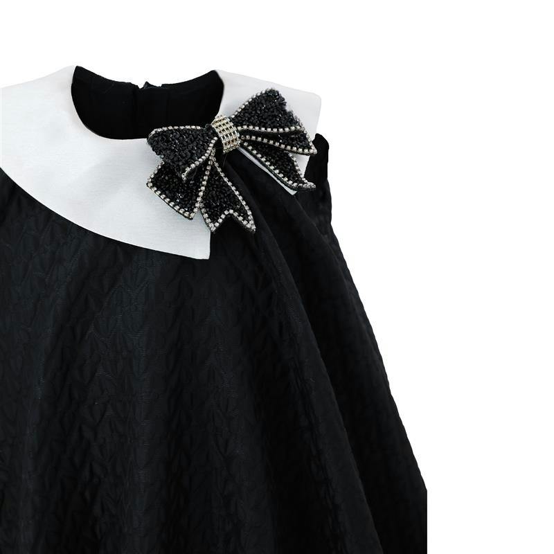 Black Stonelea Bow-Embellishment Dress