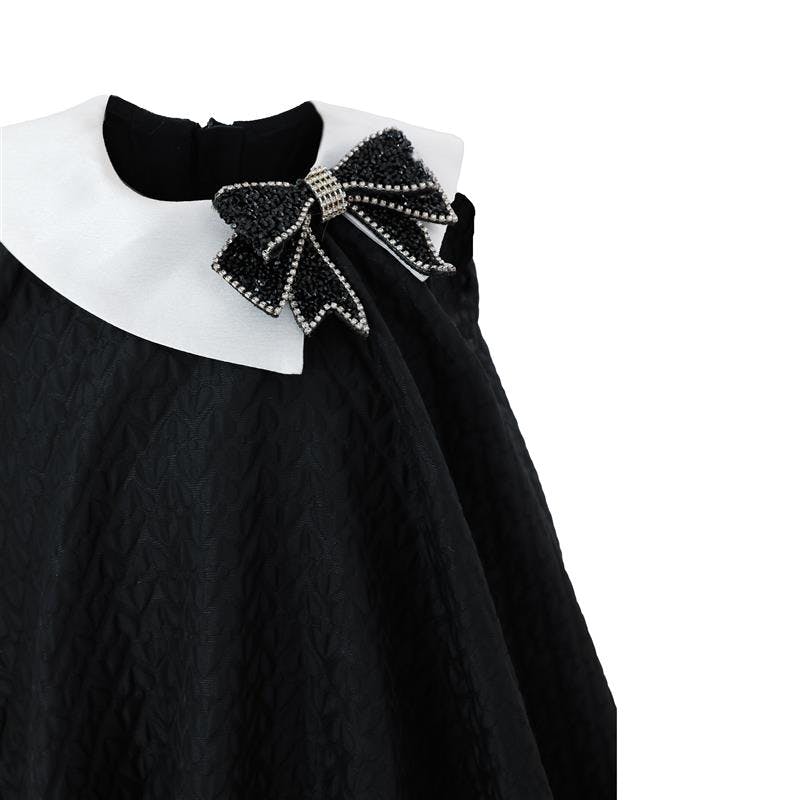 Black Stonelea Bow-Embellishment Dress